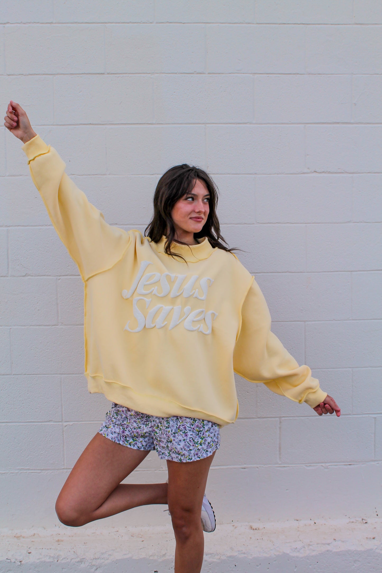 Jesus Saves Mock Neck
