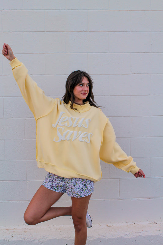 Jesus Saves Mock Neck