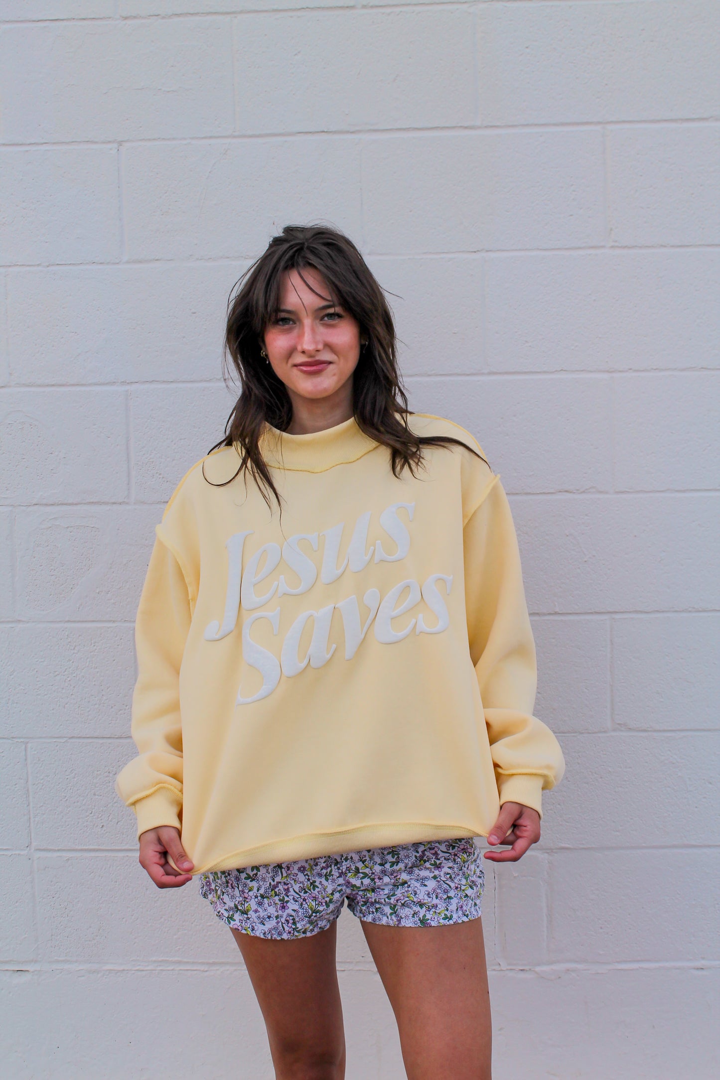 Jesus Saves Mock Neck