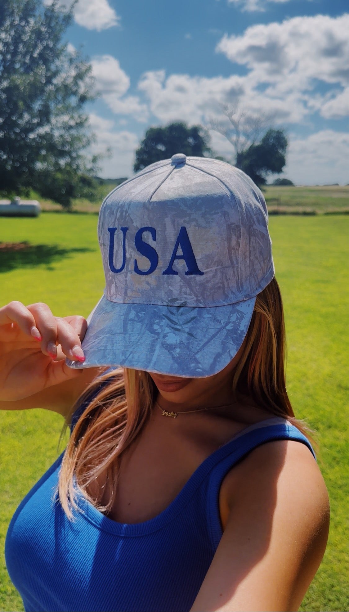 Camo USA Hat