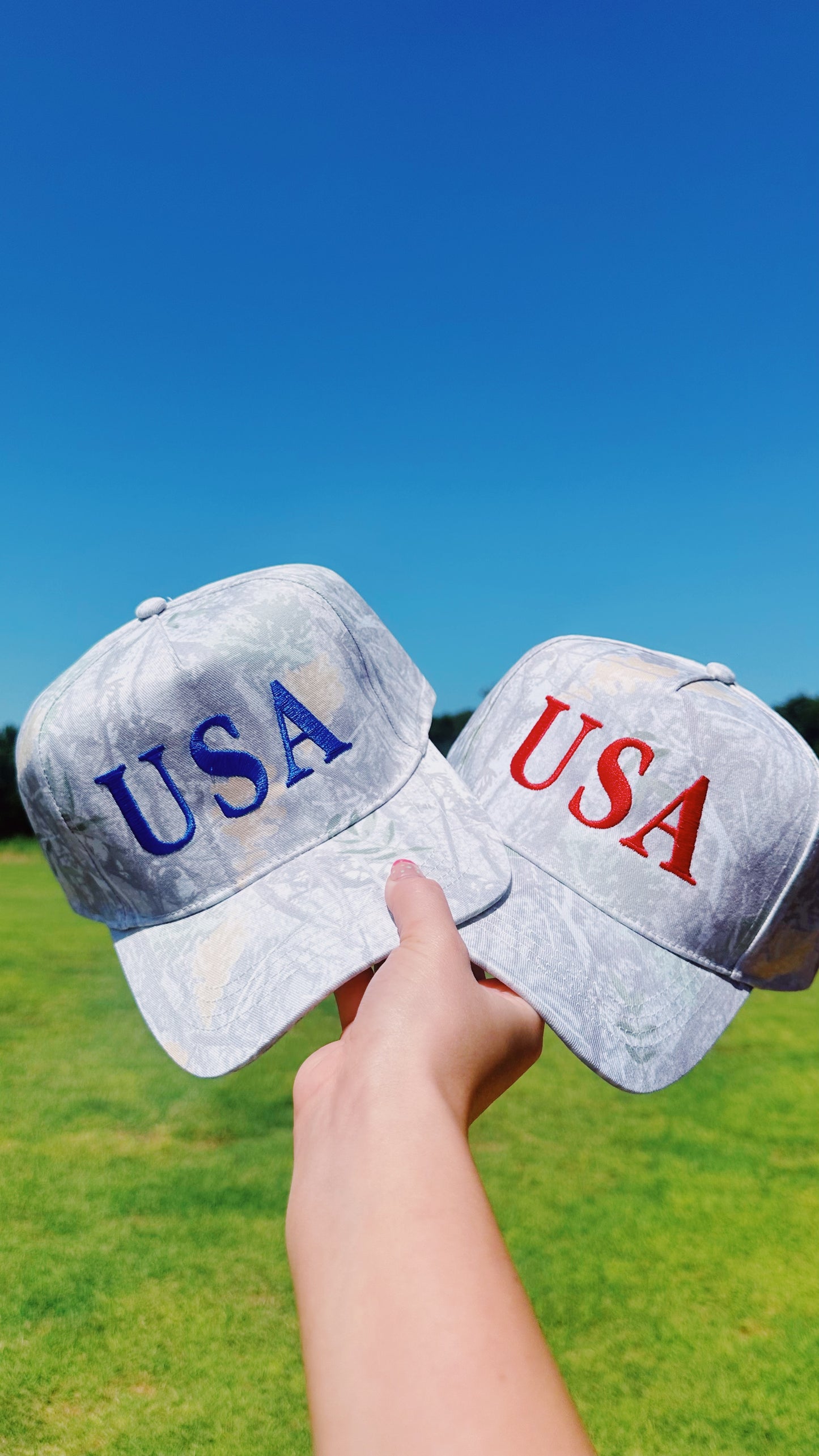 Camo USA Hat