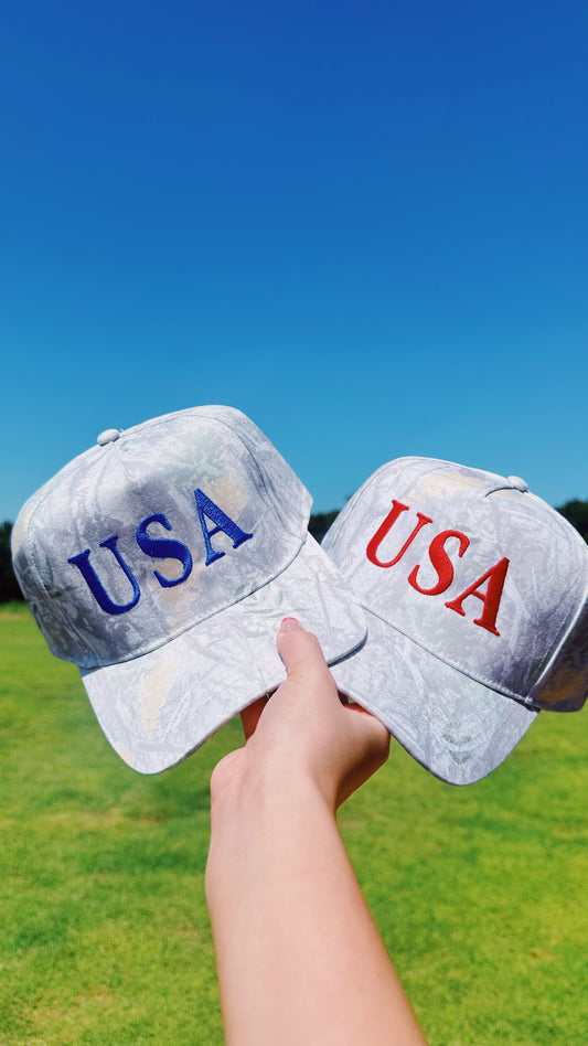 Camo USA Hat