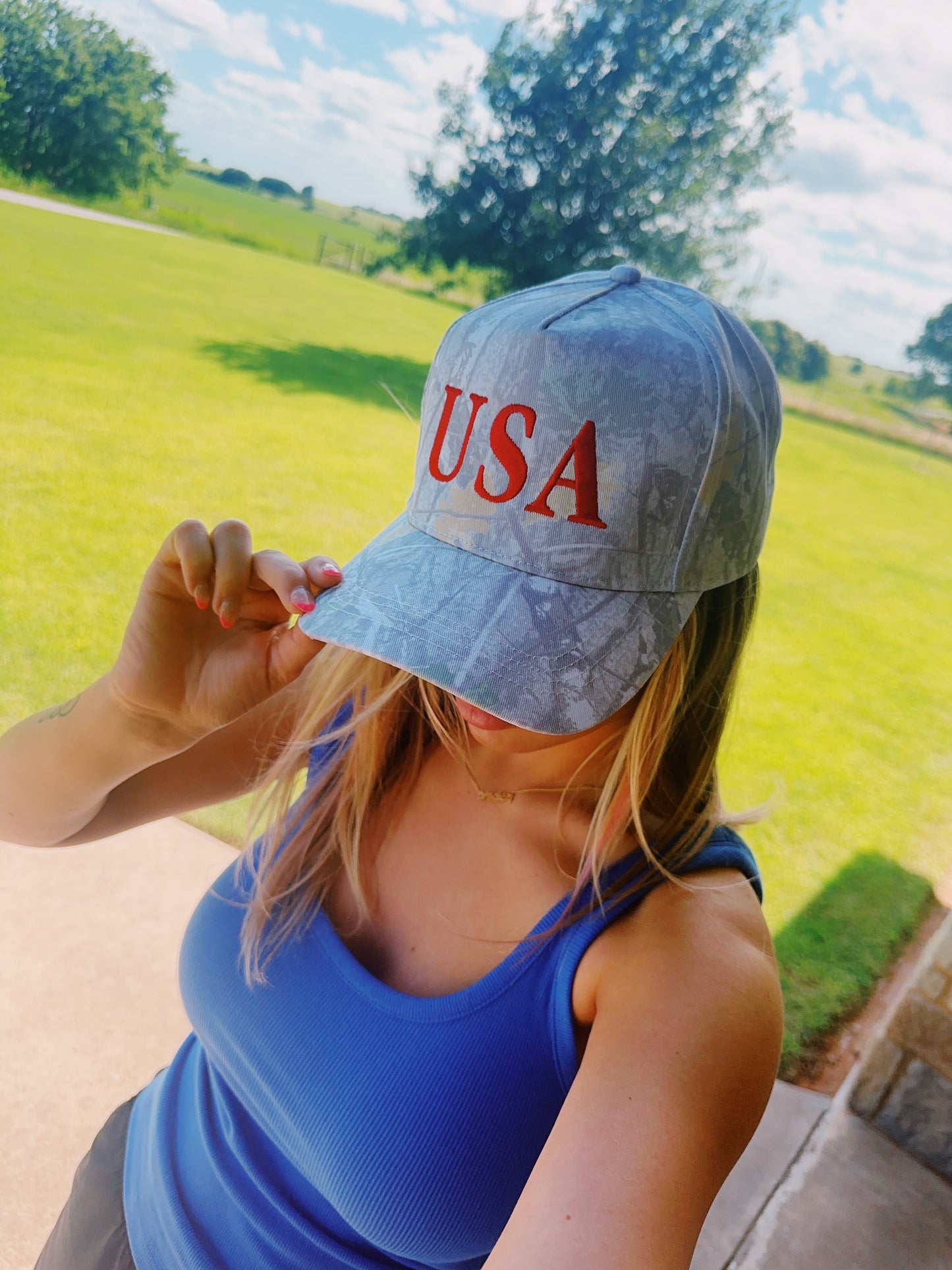 Camo USA Hat