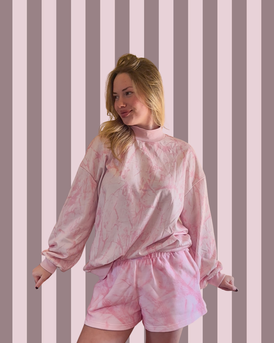 Pretty in Pink Mockneck